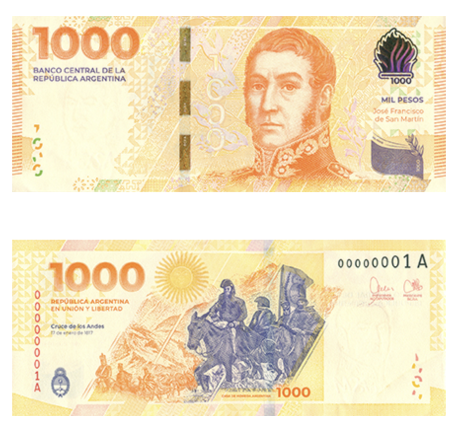 el nuevo billete de $1