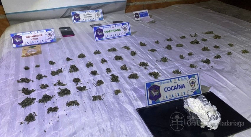 Allanamiento positivo y secuestro de gran cantidad de drogas