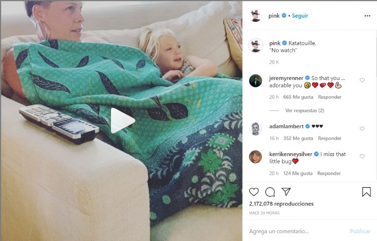 Recuperados: Pink y su hijo reaparecieron tras vencer el coronavirus