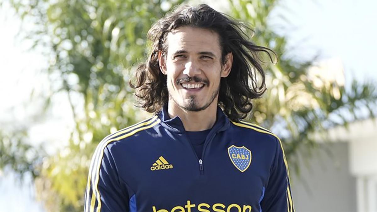 sonrisa, bautismo del plantel y gran clima, el primer día de cavani en boca