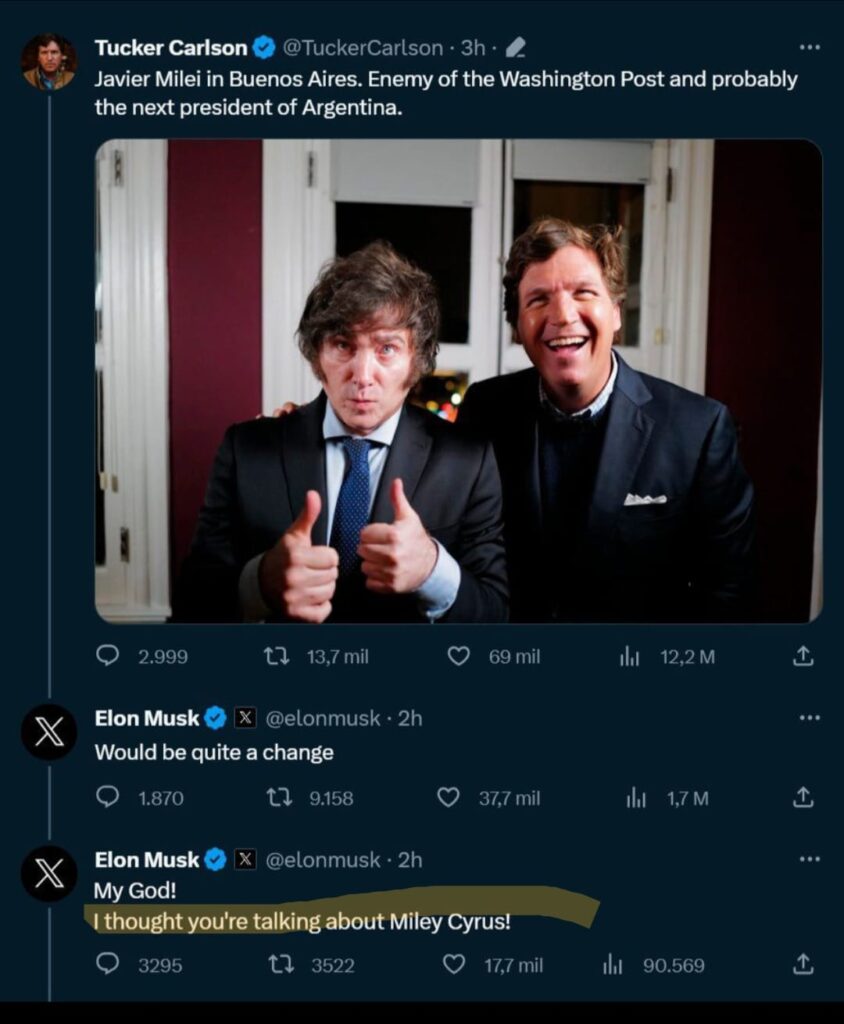 La captura que se viralizó en las redes sociales y que “levantaron” medios argentinos.
