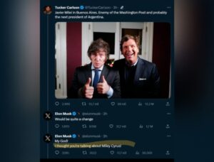 Elon Musk dijo que se confundió a Javier Milei con Miley Cyrus: ¿verdadero o falso?