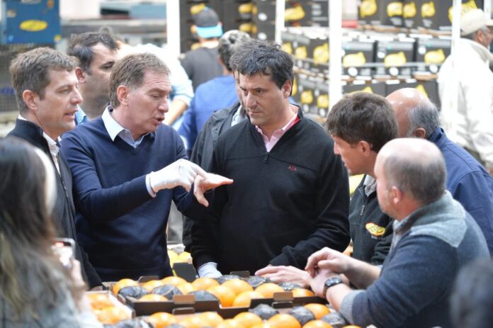 Santilli junto a Etchecoin y Abad: 