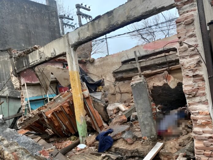 Derrumbe mortal en Villa Martelli. (Captura de video)