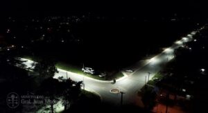 Encendieron las luces de la avenida Alem y Brasil