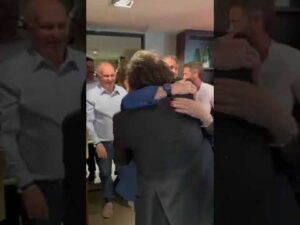Así recibió Javier Milei a Macri y Burlich.