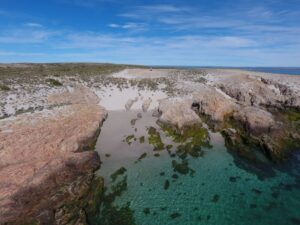 Bahía Bustamante, la localidad chubutense que tiene playas de agua turquesa