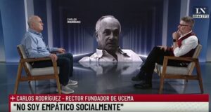 El asesor presidencial Carlos Rodríguez le explicó a Luis Novaresio "el problema hormonal" que tiene con "los gays"
