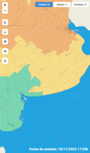 Elevan a naranja el alerta por tormentas severas y rige alerta amarillo por vientos fuertes