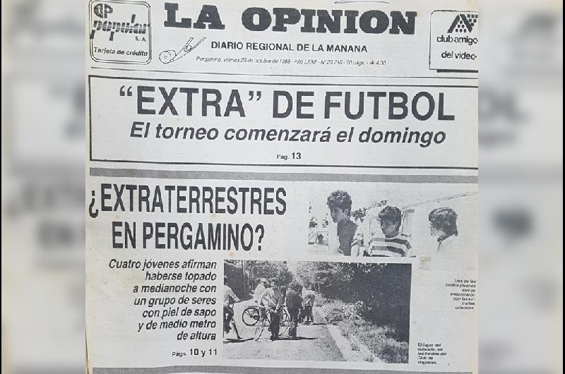 La tapa de "La Opinión" del 28 de octubre de 1988.