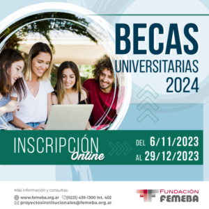 Femeba y la Fundación Femeba otorgarán becas anuales a estudiantes que están en carreras de grado