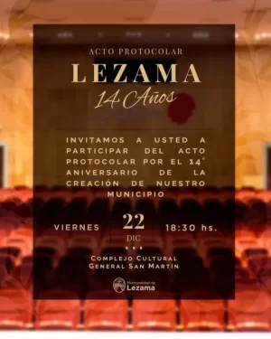 Hoy festeja el municipio más joven de la Provincia de Buenos Aires: Lezama cumple 14 años