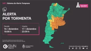 Tras el trágico temporal en Bahía Blanca reiteran alerta naranja para la Provincia de Buenos Aires