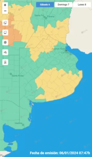 El Día de Reyes trae consigo alerta por tormentas fuertes para varios distritos bonaerenses
