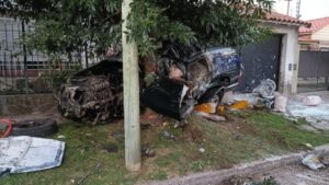 Mueren tres delincuentes tras chocar con un árbol en plena persecución policial