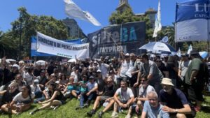 Trabajadores de prensa de todo el país fueron parte de la jornada de lucha