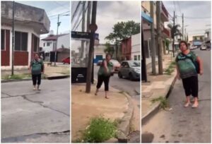 Una mujer acusó a un joven de ser "un holograma" y de tirarle "helio" y lo atacó a botellazos