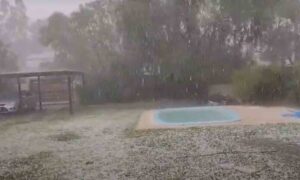 Tras el intenso calor, fuerte granizada en varios sectores de Bahía Blanca