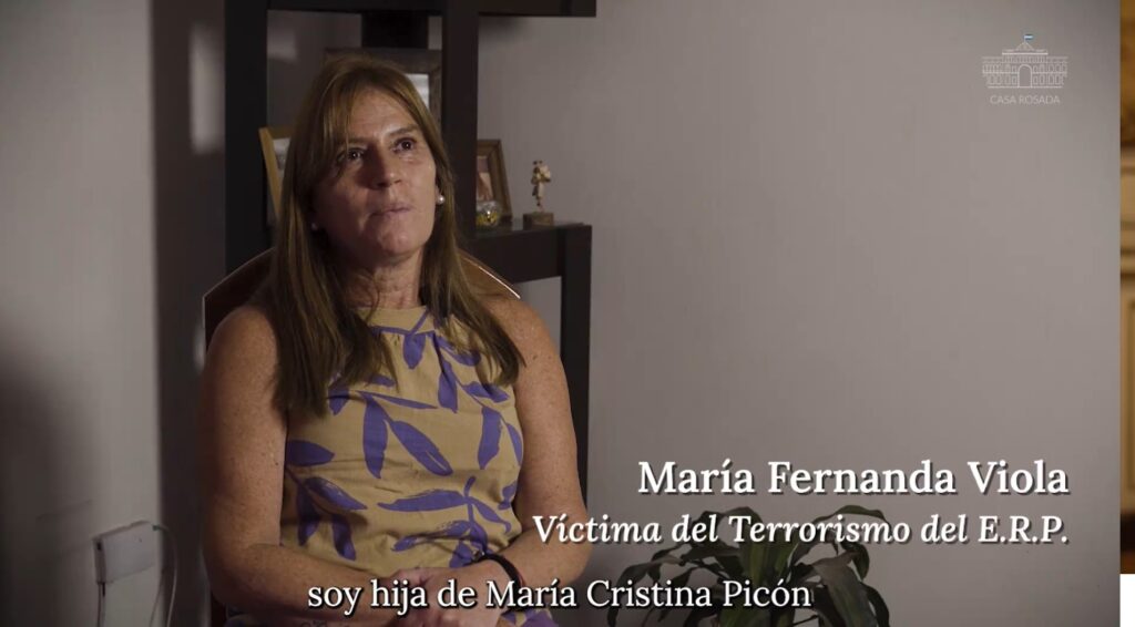 María Fernanda Viola, hija de Humberto Antonio Viola. - Captura de pantalla -