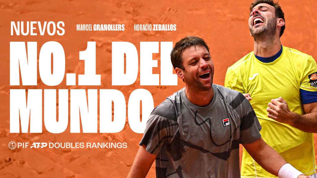 El afiche publicado por la ATP, con Horacio Zeballos y Marcel Granollers como número 1. - ATP -