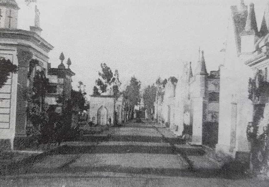 El viejo Cementerio de Chivilcoy, demolido definitivamente en los años ’30 del siglo pasado. (ALC)